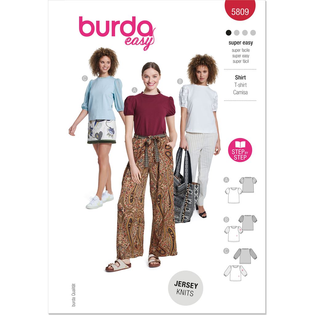 Burda Style Pattern 5809 Misses Shirt B5809 Image 1 From Patternsandplains.com
