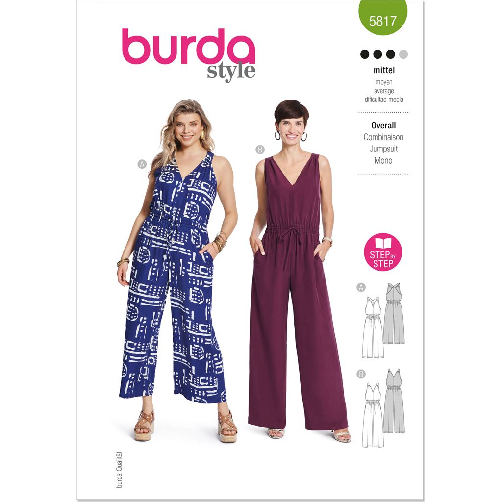 Burda Style Pattern 5817 Misses Overall B5817 Image 1 From Patternsandplains.com