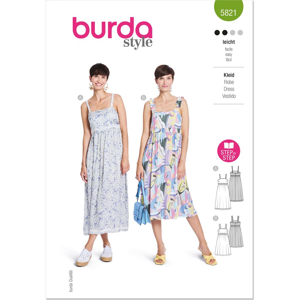 Burda Style Pattern 5821 Misses Dress B5821 Image 1 From Patternsandplains.com