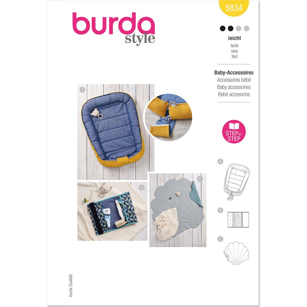 Burda Style Pattern 5834 Baby Accessories B5834 Image 1 From Patternsandplains.com