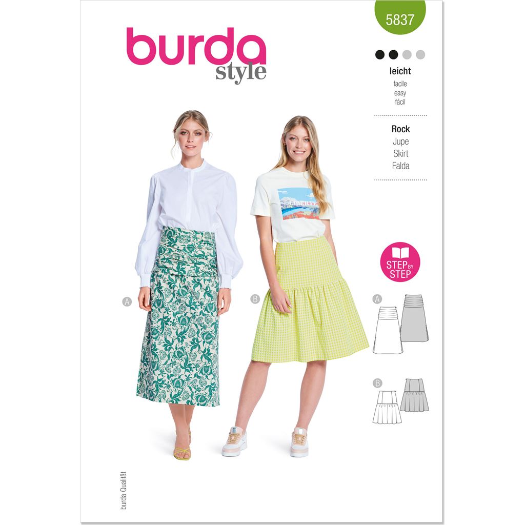 Burda Style Pattern 5837 Misses Skirt B5837 Image 1 From Patternsandplains.com