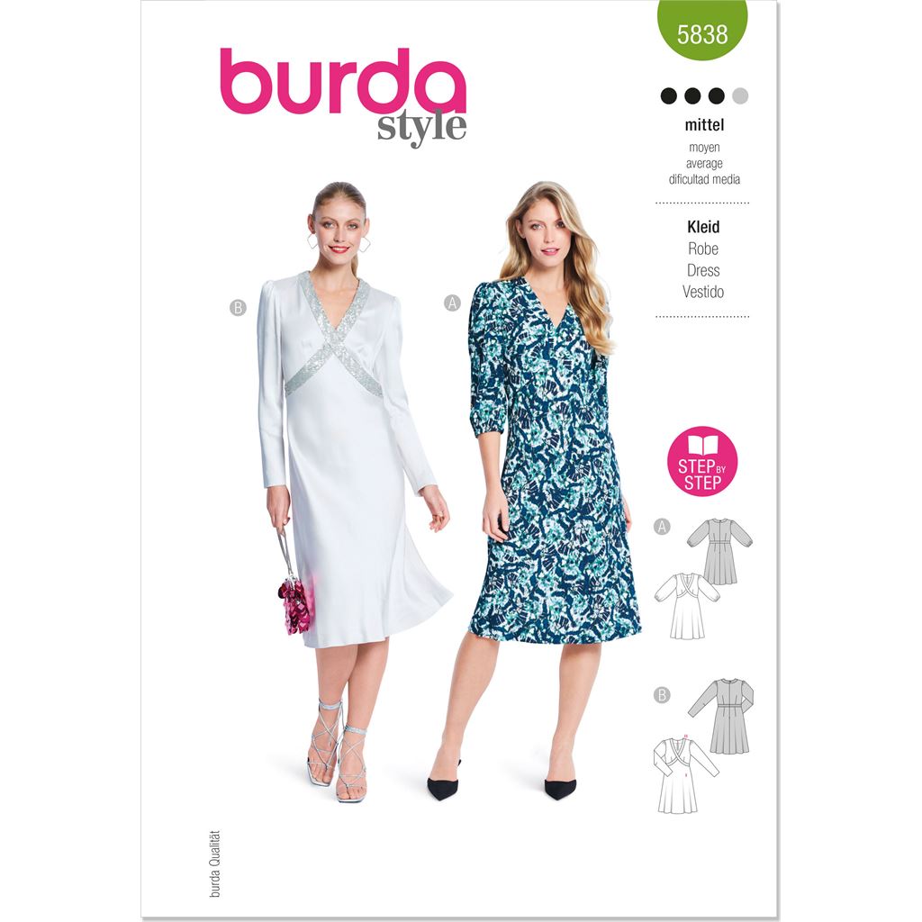 Burda Style Pattern 5838 Misses Dress B5838 Image 1 From Patternsandplains.com