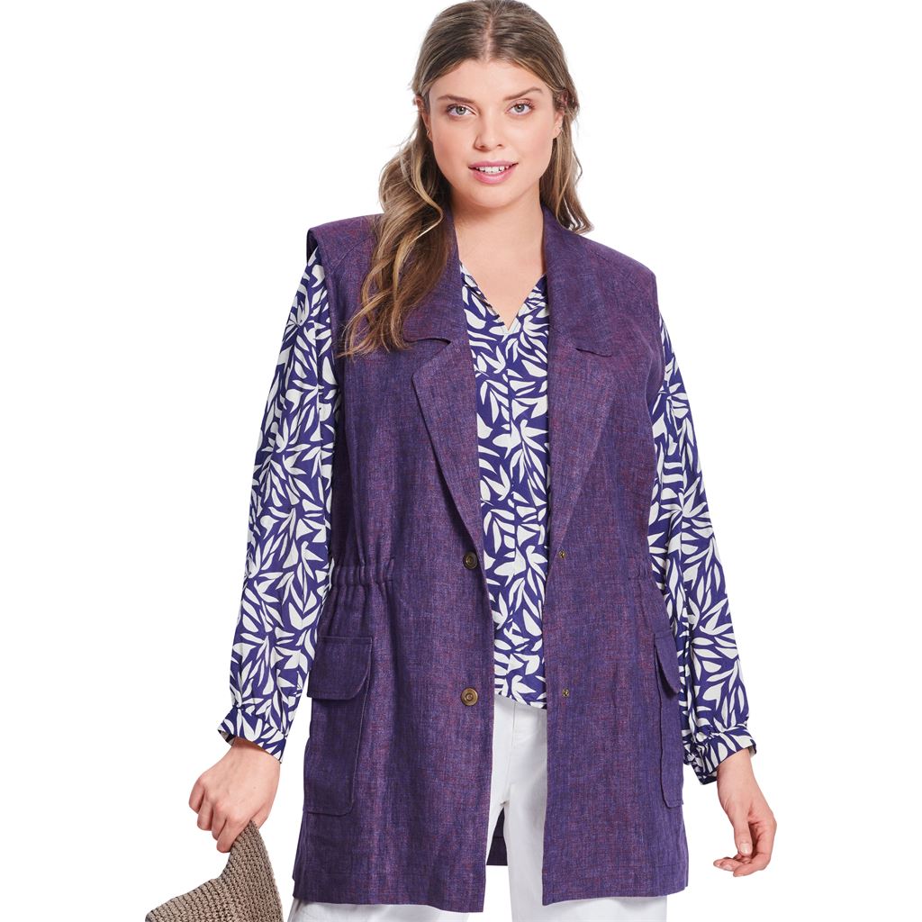 Burda Style Pattern 5840 Misses Coat and Vest B5840 Image 3 From Patternsandplains.com