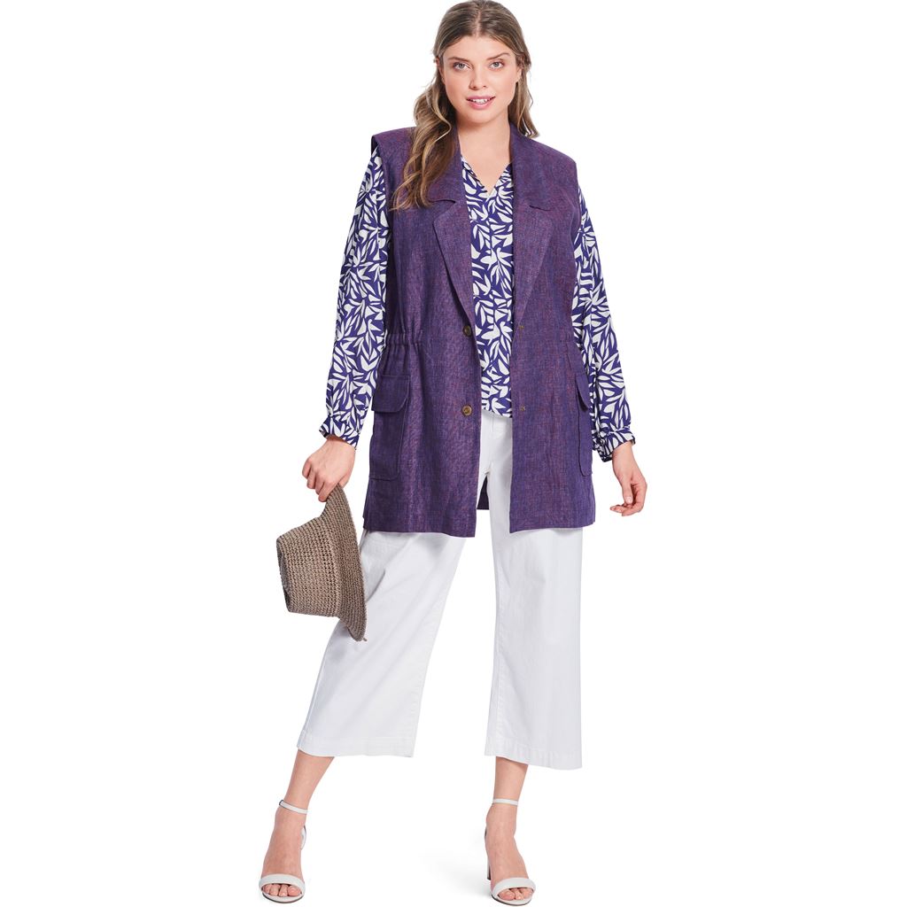 Burda Style Pattern 5840 Misses Coat and Vest B5840 Image 5 From Patternsandplains.com