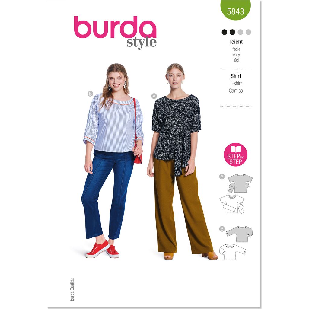 Burda Style Pattern 5843 Misses Shirt B5843 Image 1 From Patternsandplains.com