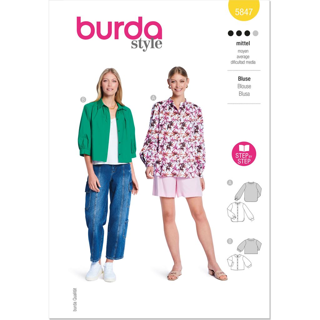 Burda Style Pattern 5847 Misses Blouse B5847 Image 1 From Patternsandplains.com