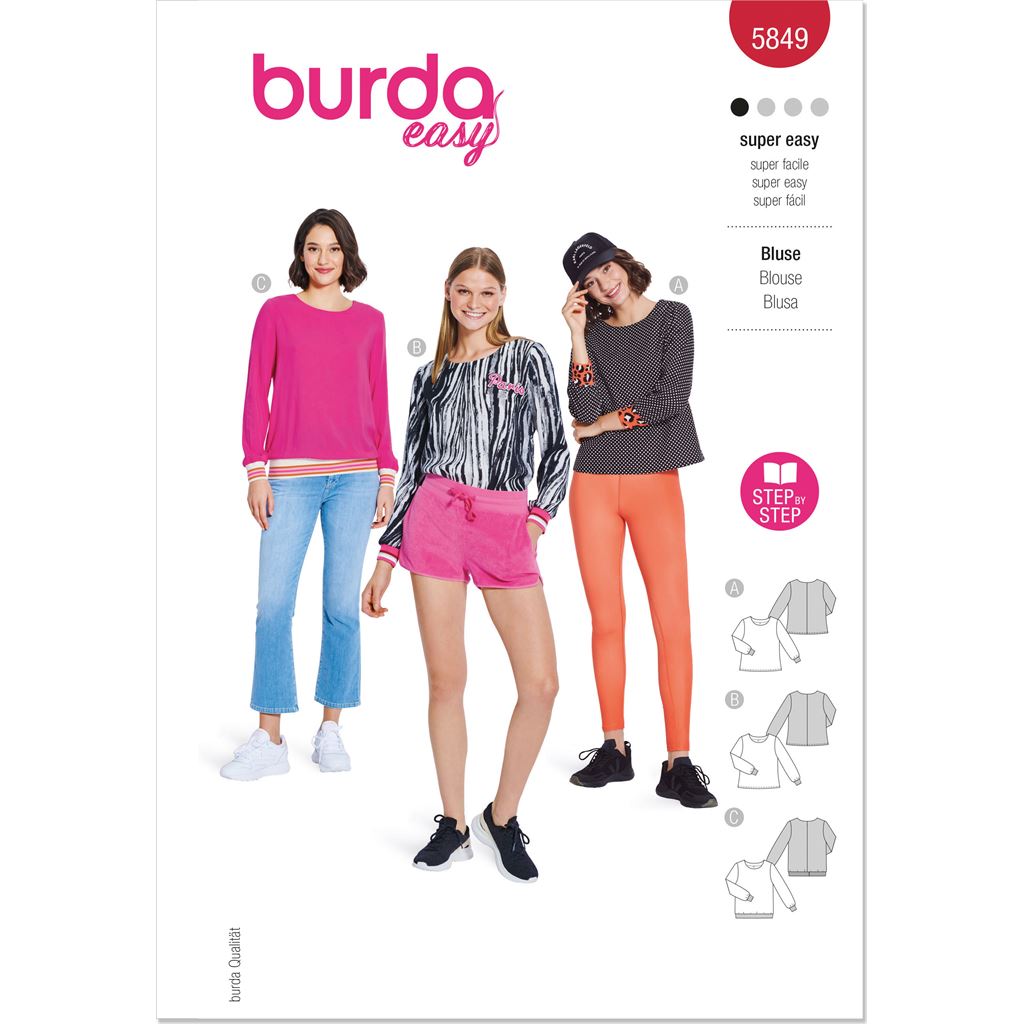 Burda Style Pattern 5849 Misses Blouse B5849 Image 1 From Patternsandplains.com