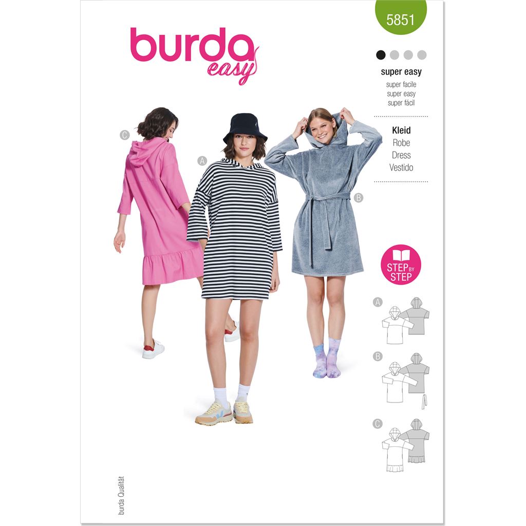 Burda Style Pattern 5851 Misses Dress B5851 Image 1 From Patternsandplains.com