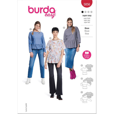 Burda Style Pattern 5856 Misses Blouse B5856 Image 1 From Patternsandplains.com