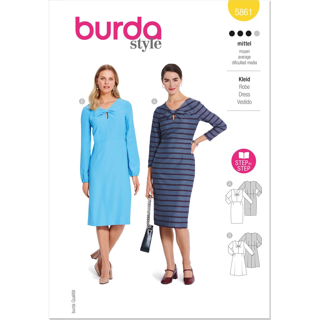Burda Style Pattern 5861 Misses Dress B5861 Image 1 From Patternsandplains.com