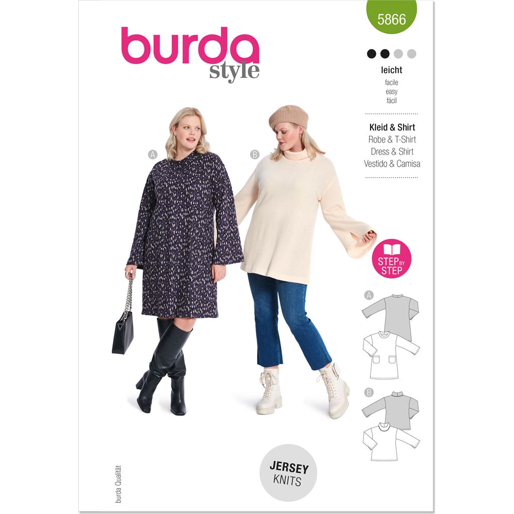 Burda Style Pattern 5866 Misses Dress and Top B5866 Image 1 From Patternsandplains.com