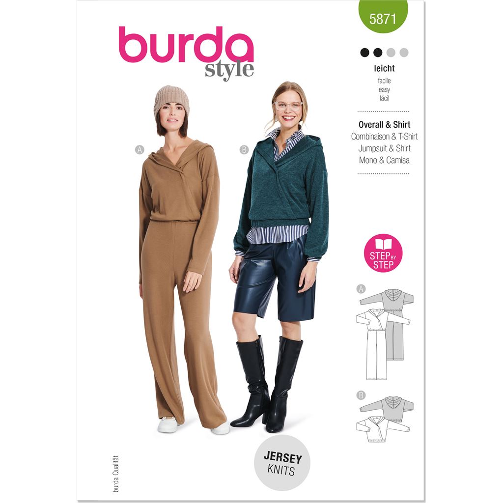 Burda Style Pattern 5871 Misses Jumpsuit and Top B5871 Image 1 From Patternsandplains.com