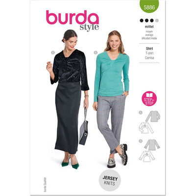 Burda Style Pattern 5886 Misses Top B5886 Image 1 From Patternsandplains.com