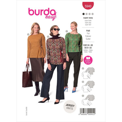 Burda Style Pattern 5940 Misses Top B5940 Image 1 From Patternsandplains.com