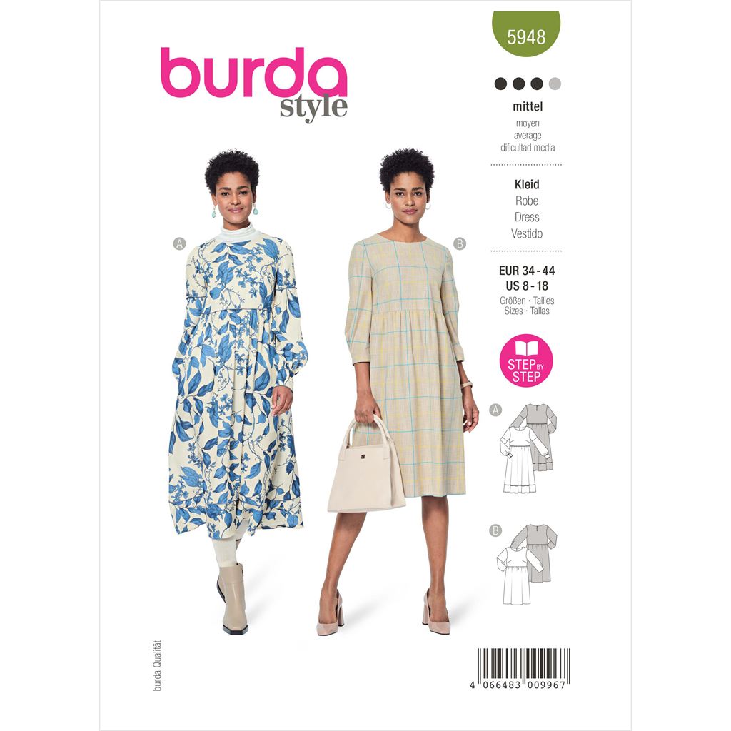 Burda Style Pattern 5948 Misses Dress B5948 Image 1 From Patternsandplains.com