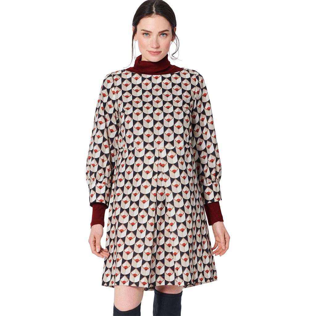 Burda Style Pattern 5975 Misses Dress with Scoop Neckline and Sleeve Bands B5975 Image 4 From Patternsandplains.com