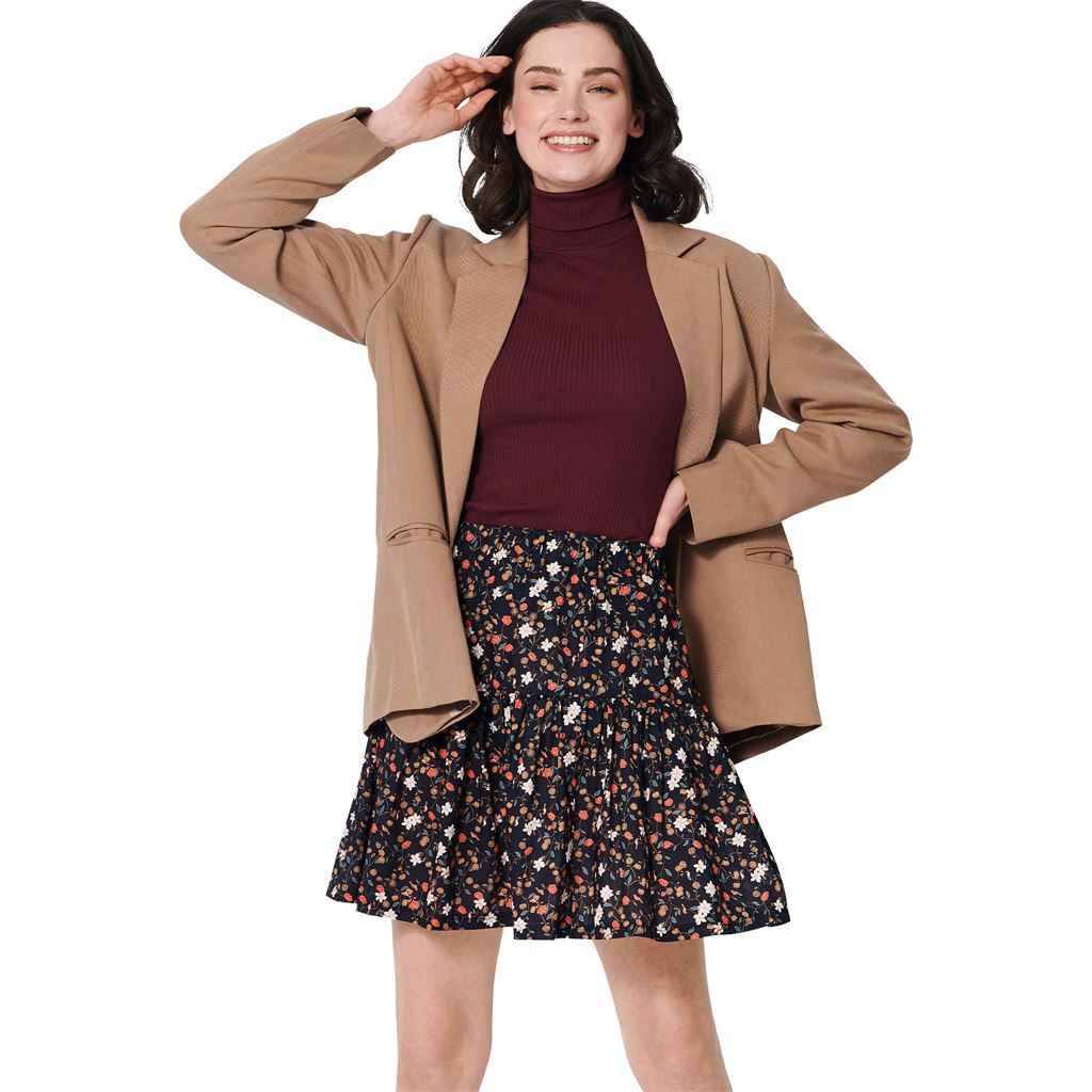 Burda Style Pattern 5978 Misses Tiered Skirt with Elastic Waist B5978 Image 4 From Patternsandplains.com