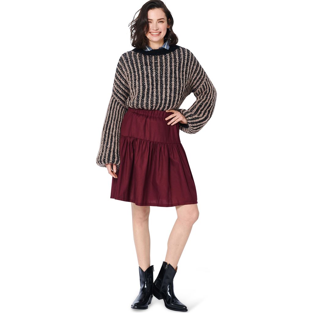 Burda Style Pattern 5978 Misses Tiered Skirt with Elastic Waist B5978 Image 9 From Patternsandplains.com