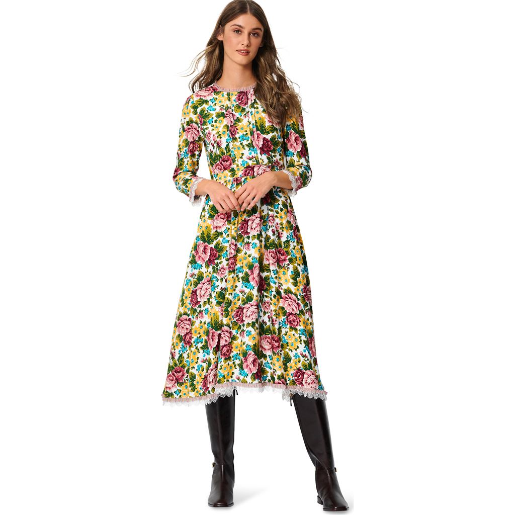 Burda Style Pattern 5983 Misses Dress with Waistband and Wide or Narrow Skirt B5983 Image 3 From Patternsandplains.com