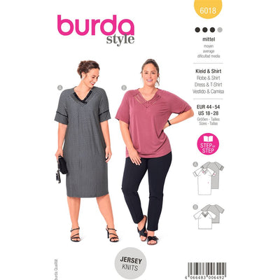 Burda Style Pattern 6018 Misses Dress and Top B6018 Image 1 From Patternsandplains.com