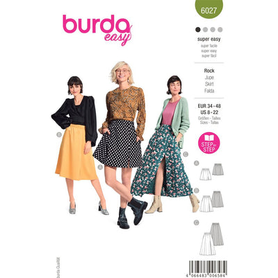 Burda Style Pattern 6027 Misses Skirt B6027 Image 1 From Patternsandplains.com