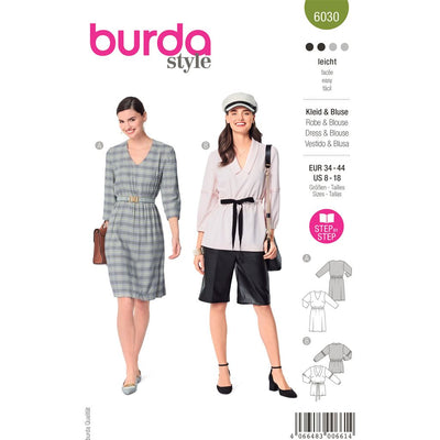 Burda Style Pattern 6030 Misses Dress and Blouse B6030 Image 1 From Patternsandplains.com
