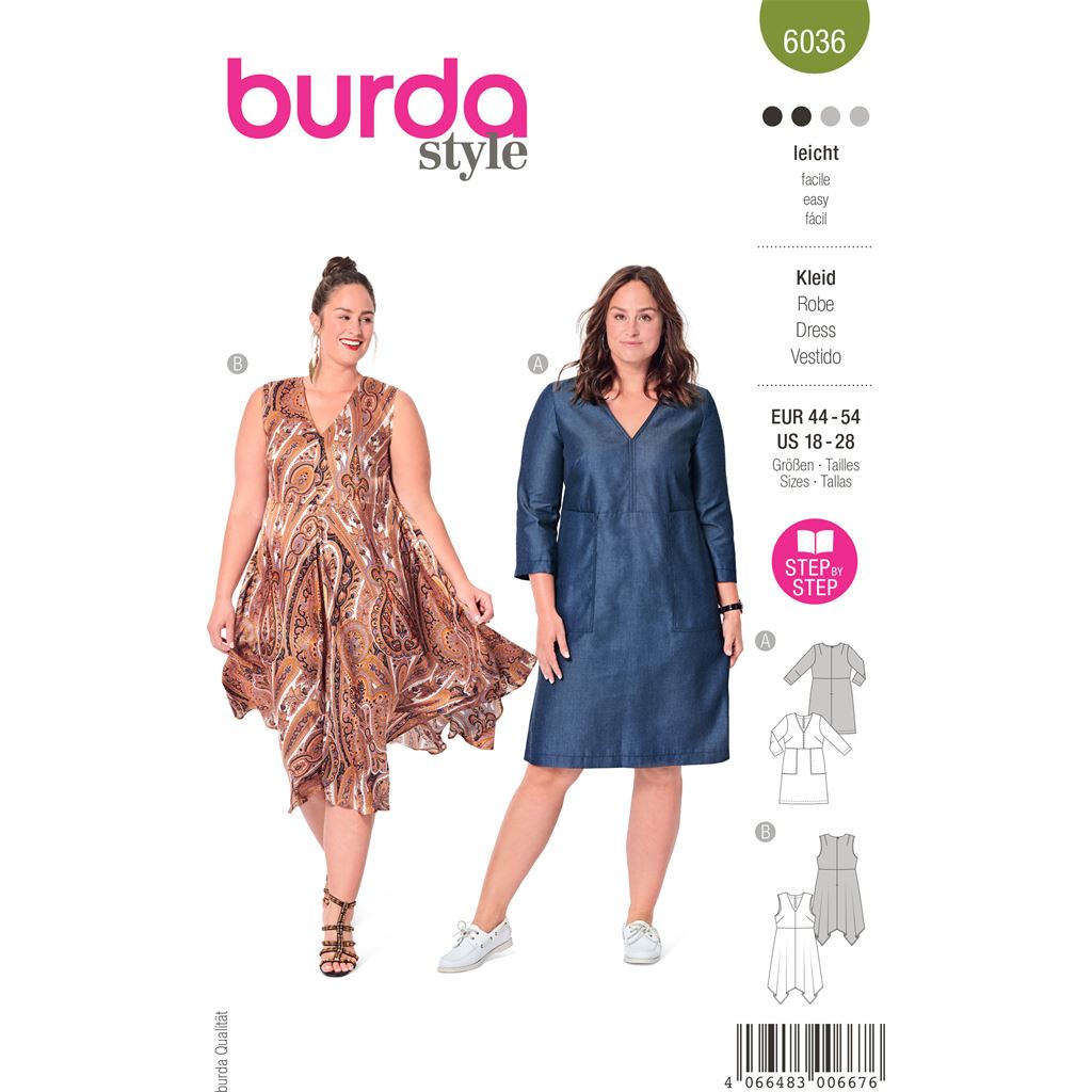 Burda Style Pattern 6036 Misses Dress B6036 Image 1 From Patternsandplains.com