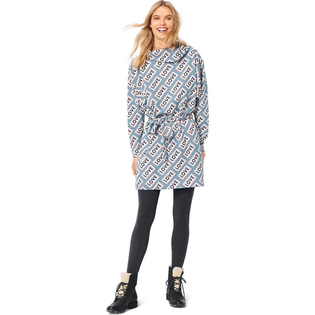 Burda Style Pattern 6074 Misses Top Dress with Loose Roll Neck Collar B6074 Image 3 From Patternsandplains.com