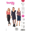 Burda Style Pattern 6075 Misses Top Dress Slim Shape with V Neck B6075 Image 1 From Patternsandplains.com