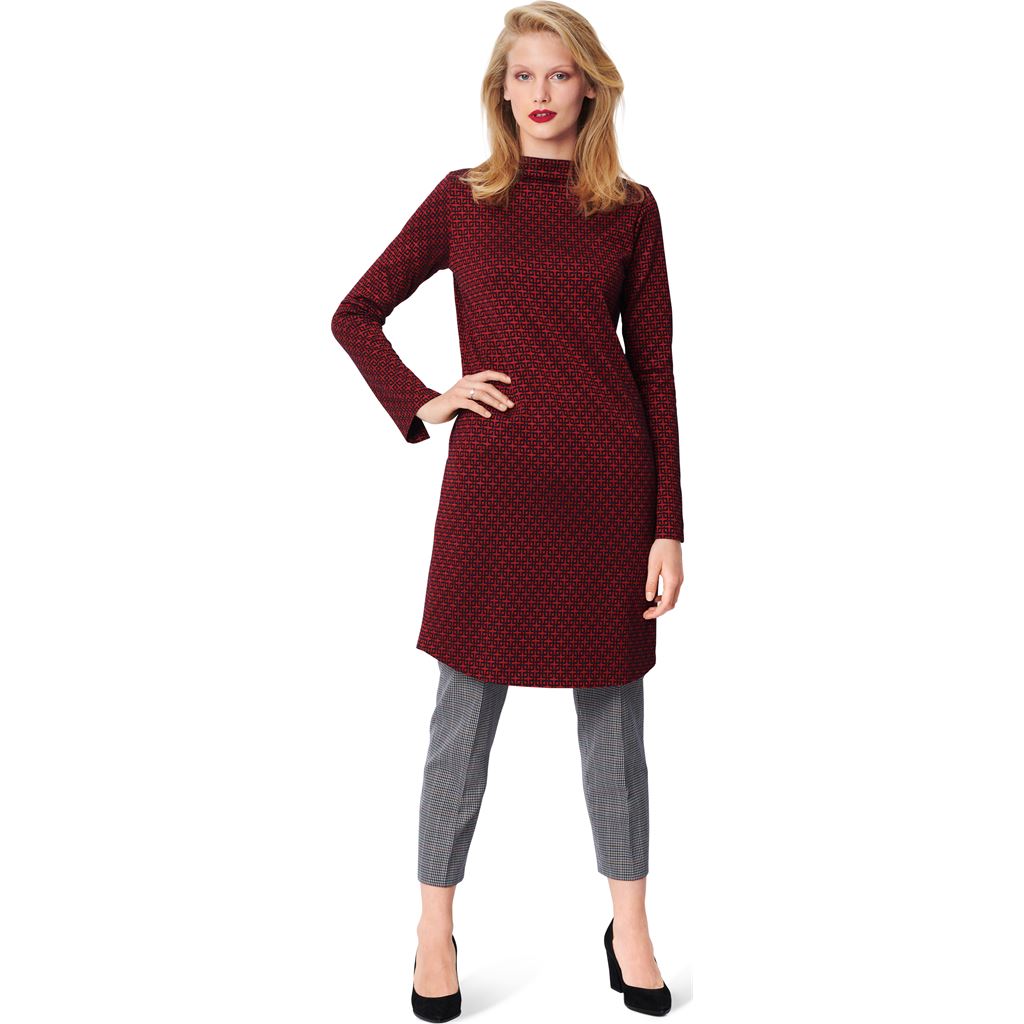 Burda Style Pattern 6080 Misses Dress Top with Integral Collar B6080 Image 2 From Patternsandplains.com