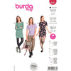 Burda Style Pattern 6087 Misses Top Dress Figure Fitting with Scoop Neckline B6087 Image 1 From Patternsandplains.com