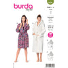 Burda Style Pattern 6094 Misses Bathrobe with Hood and Patch Pockets B6094 Image 1 From Patternsandplains.com