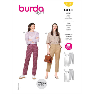 Burda Style Pattern 6101 Misses Trousers and Pants B6101 Image 1 From Patternsandplains.com