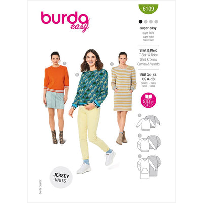 Burda Style Pattern 6109 Misses Sweatshirt B6109 Image 1 From Patternsandplains.com