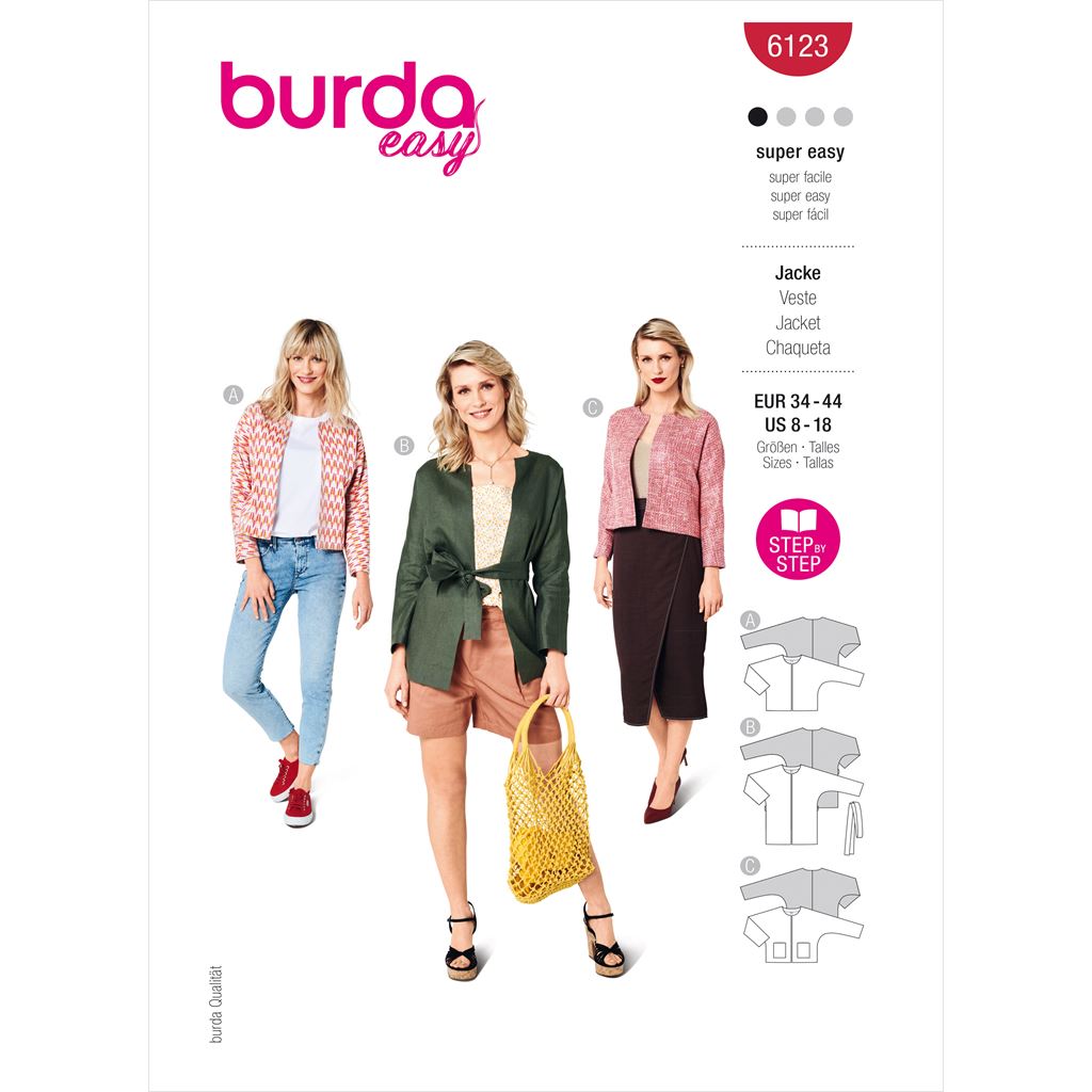 Burda Style Pattern 6123 Misses Jacket B6123 Image 1 From Patternsandplains.com