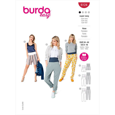 Burda Style Pattern 6124 Misses Trousers and Pants B6124 Image 1 From Patternsandplains.com