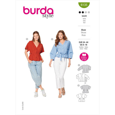 Burda Style Pattern 6135 Misses Blouse B6135 Image 1 From Patternsandplains.com