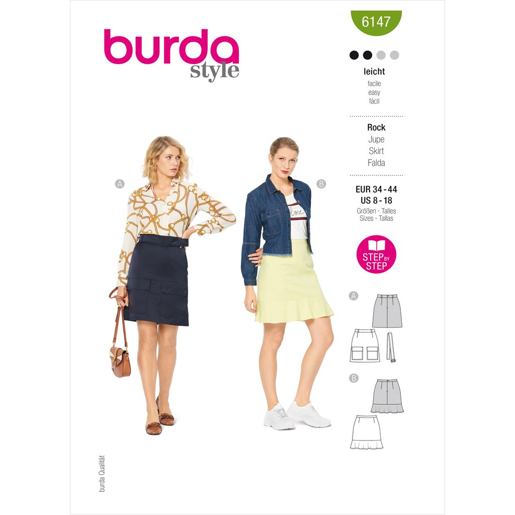 Burda Style Pattern 6147 Misses Skirt B6147 Image 1 From Patternsandplains.com