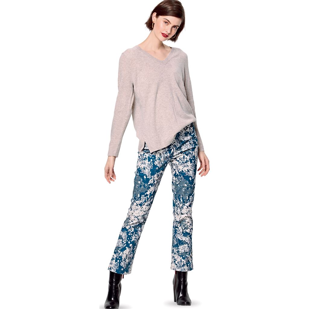 Burda Style Pattern 6152 Misses Flared trousers or pants with a waistband and side zipper B6152 Image 2 From Patternsandplains.com