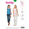 Burda Style Pattern 6201 Misses Tank Top Flared Form with Waistband and Tie Bands B6201 Image 1 From Patternsandplains.com