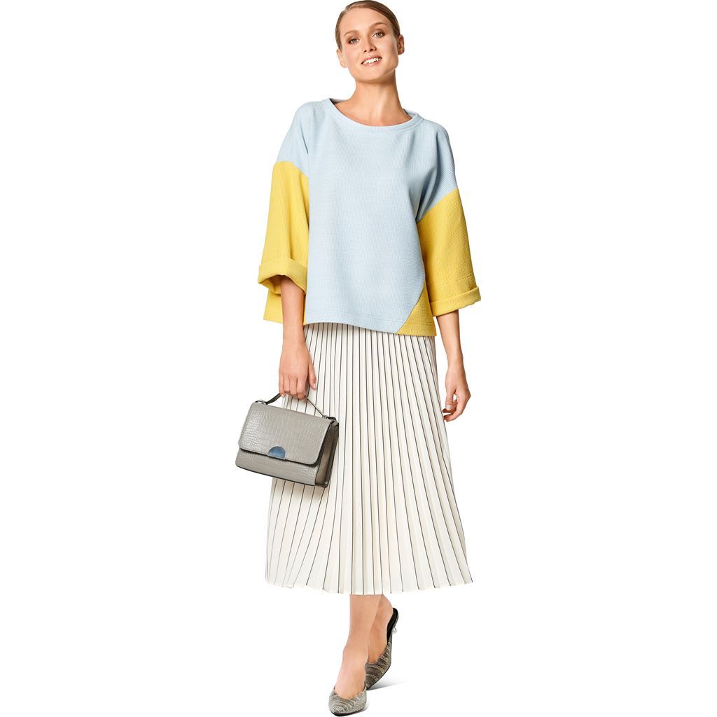 Burda Style Pattern 6203 Misses Sweatshirt T Line with Interesting Seam Lines B6203 Image 2 From Patternsandplains.com