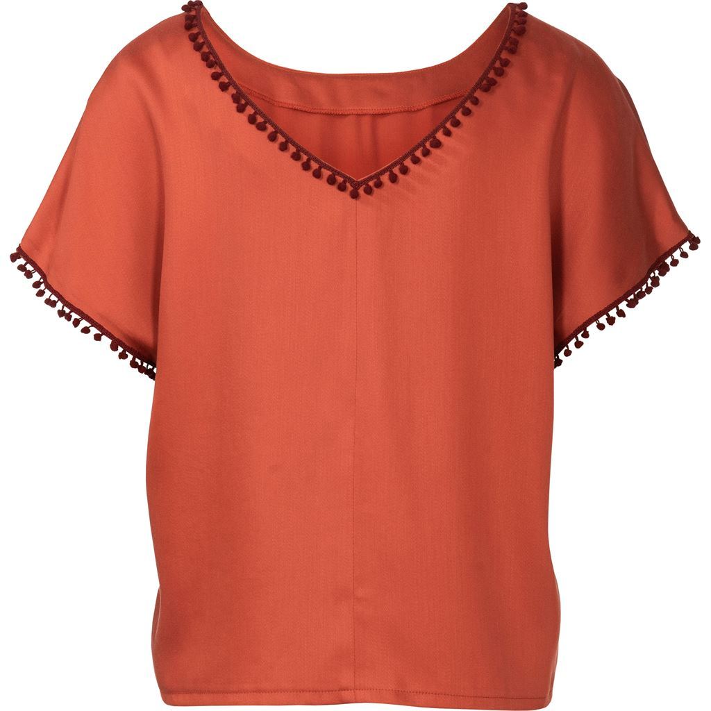 Burda Style Pattern 6204 Misses Blouse Shirt Over cut Shoulders V neck in Front or Back B6204 Image 4 From Patternsandplains.com