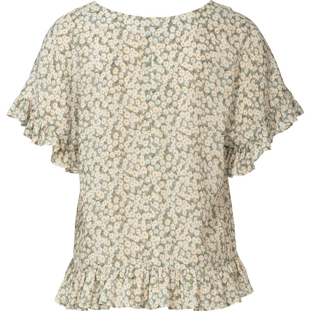 Burda Style Pattern 6204 Misses Blouse Shirt Over cut Shoulders V neck in Front or Back B6204 Image 7 From Patternsandplains.com