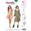 Burda Style Pattern 6205 Misses Dress with Empire Waist Bell shaped Skirt B6205 Image 1 From Patternsandplains.com