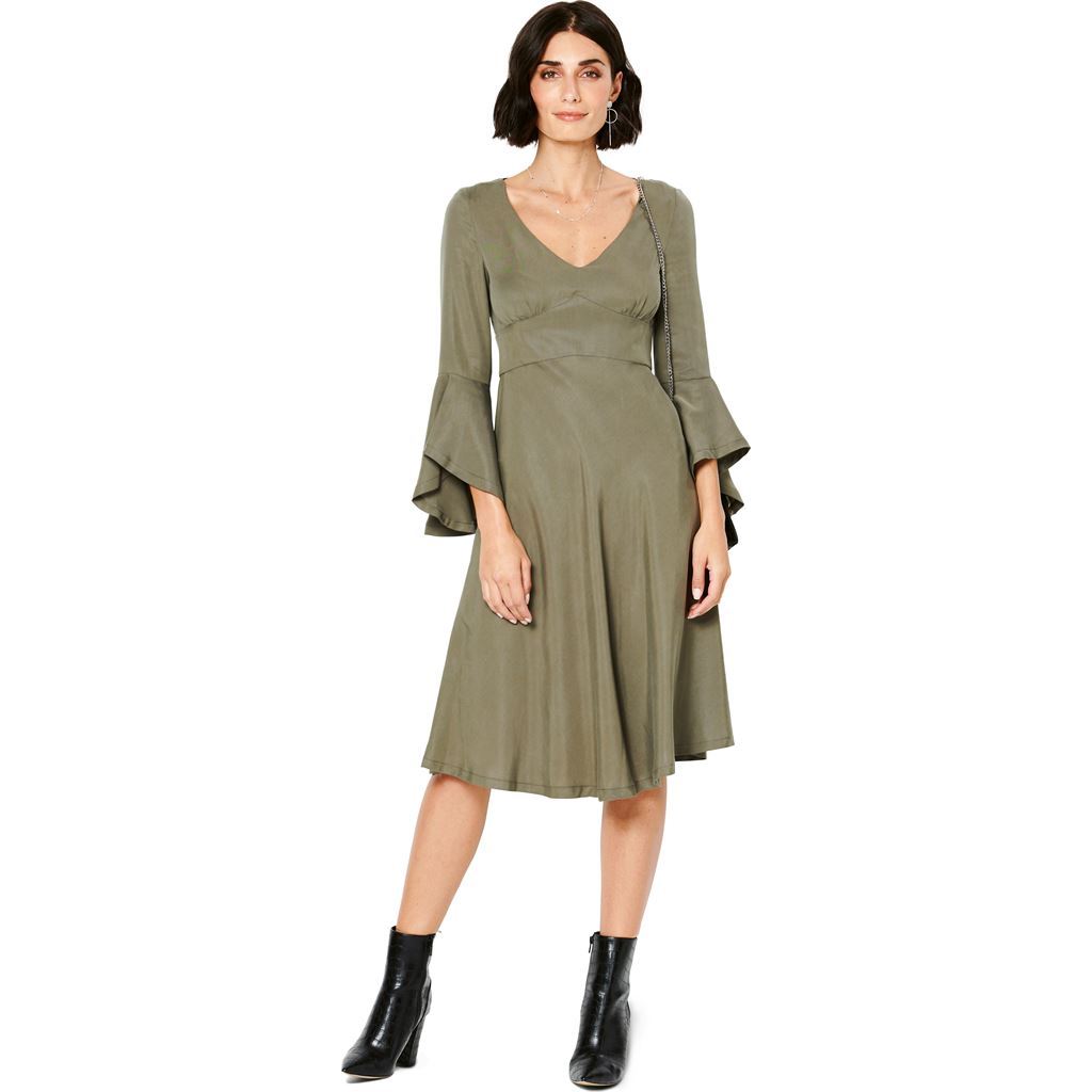 Burda Style Pattern 6205 Misses Dress with Empire Waist Bell shaped Skirt B6205 Image 5 From Patternsandplains.com