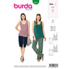 Burda Style Pattern 6231 Misses Top with Rounded Neckline Singe or Double Layer B6231 Image 1 From Patternsandplains.com