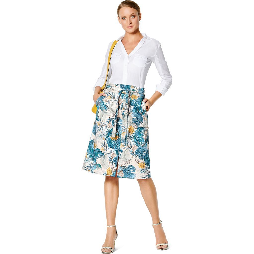 Burda Style Pattern 6235 Misses Skirt with Yoke Hip Yoke Pockets B6235 Image 5 From Patternsandplains.com