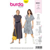 Burda Style Pattern 6240 Misses Dress with Button Fastening Stand Collar Frills B6240 Image 1 From Patternsandplains.com