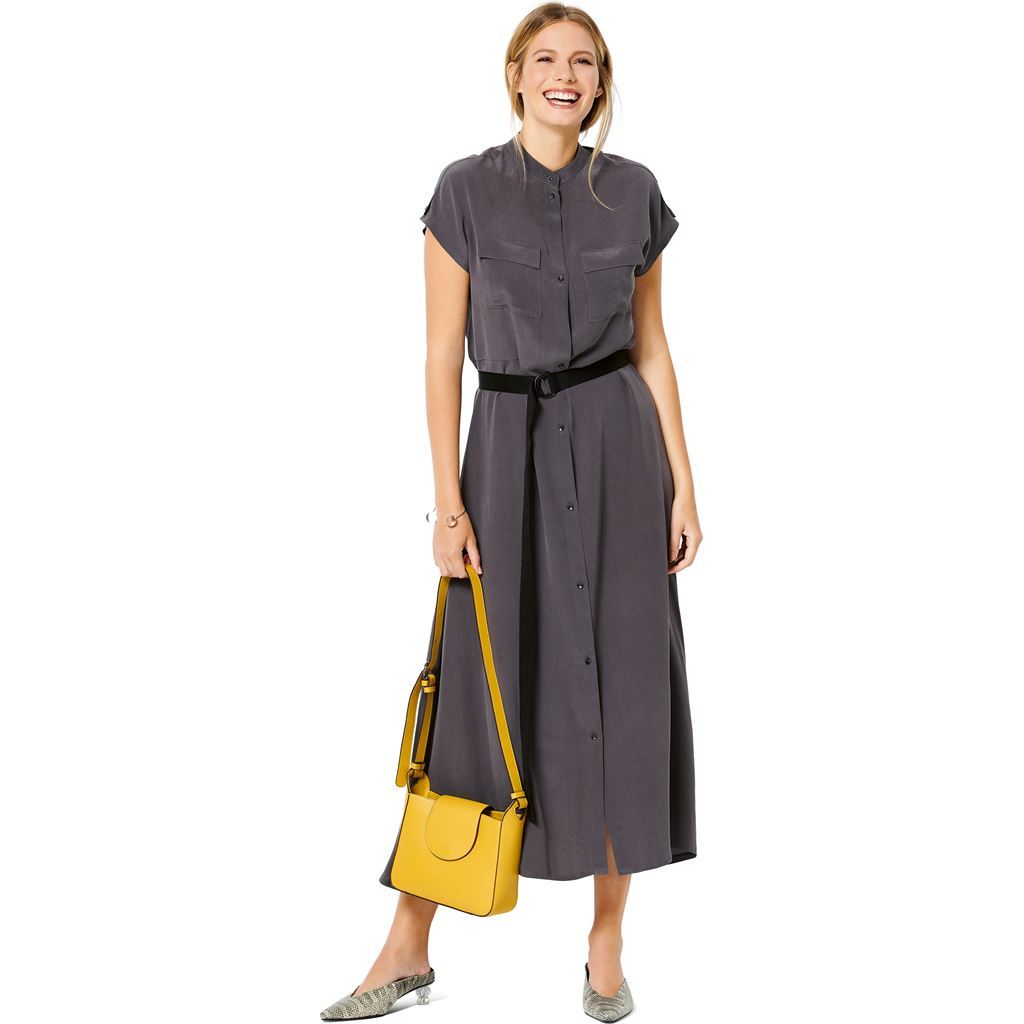 Burda Style Pattern 6240 Misses Dress with Button Fastening Stand Collar Frills B6240 Image 2 From Patternsandplains.com