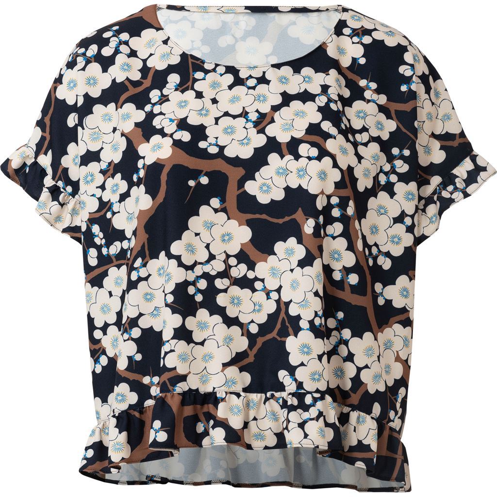 Burda Style Pattern 6243 Misses Top Round Neckline Boxy Shape Frills B6243 Image 6 From Patternsandplains.com